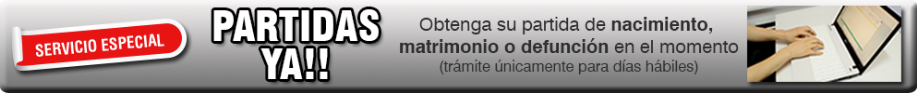 Servicio especial de partidas en el dia